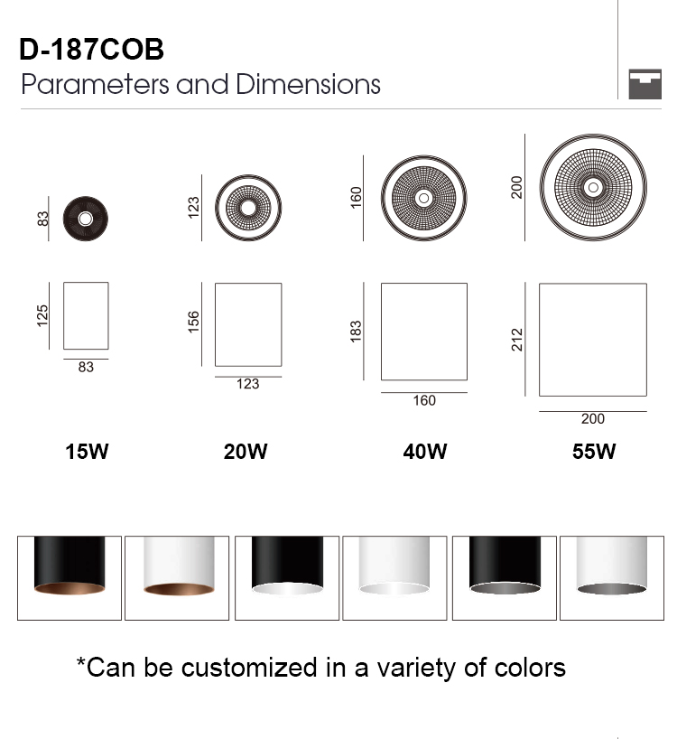 led downlights surface mounted