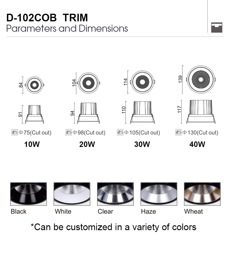 downlight fittings trim