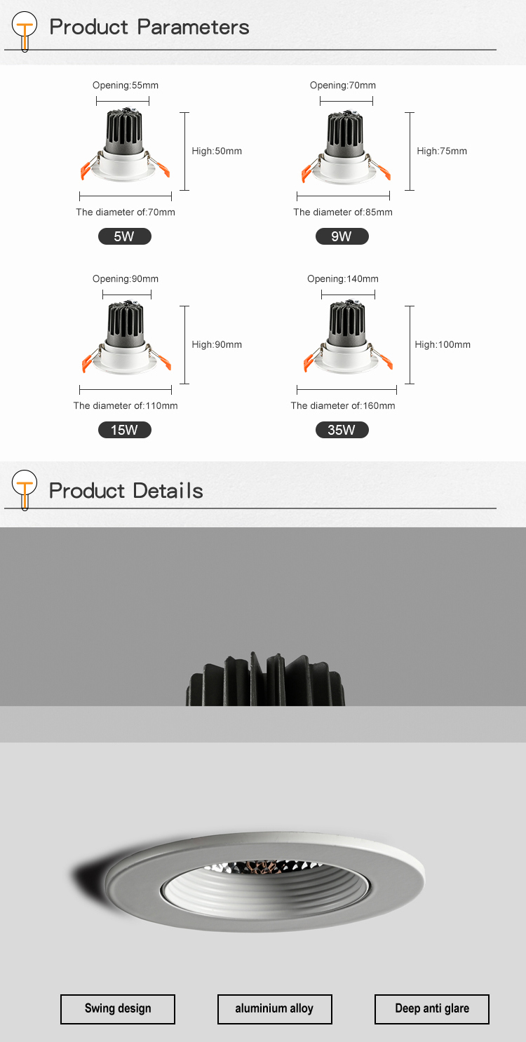 led downlight fixture housing