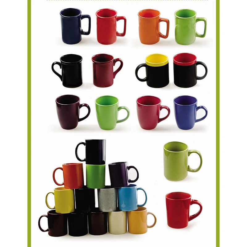 MUG ,CUP AND SAUCER WITH COLOUR GLAZED