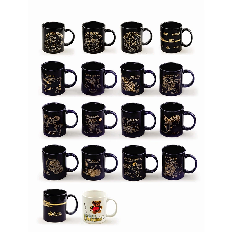 MUG ,CUP AND SAUCER WITH COLOUR GLAZED