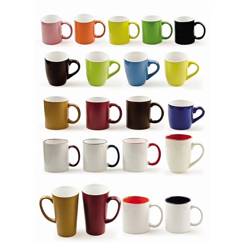 MUG ,CUP AND SAUCER WITH COLOUR GLAZED
