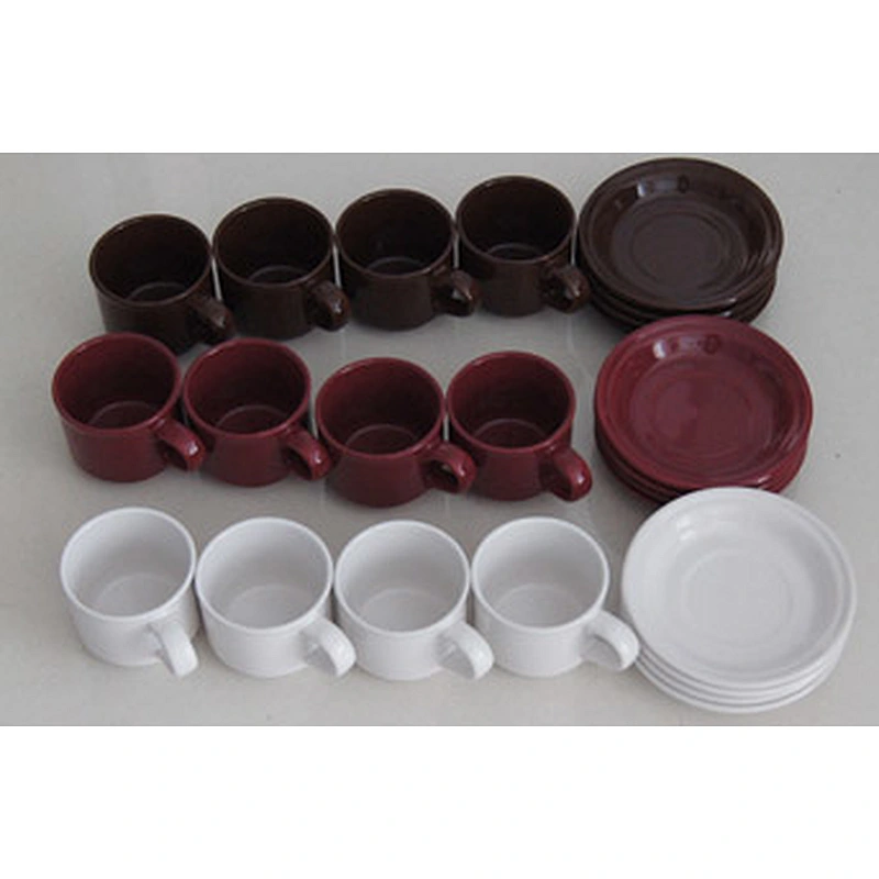 MUG ,CUP AND SAUCER WITH COLOUR GLAZED