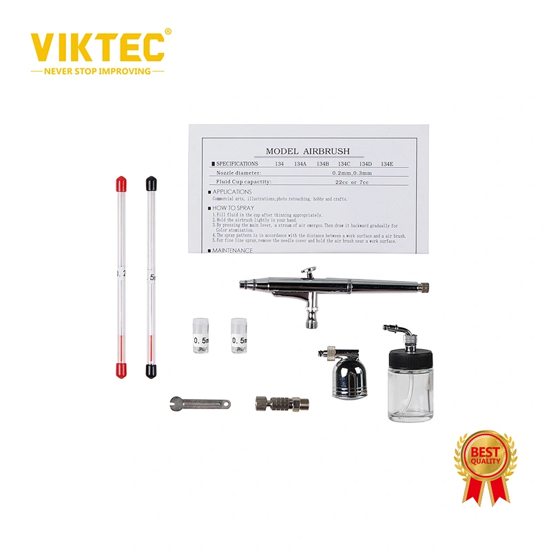 Conjunto de aerógrafo de alimentação lateral dupla ação 7cc, 20cc para pintura com aerógrafo, tatuagem, decoração de bolo, beleza de unhas, arte corporal, hobby