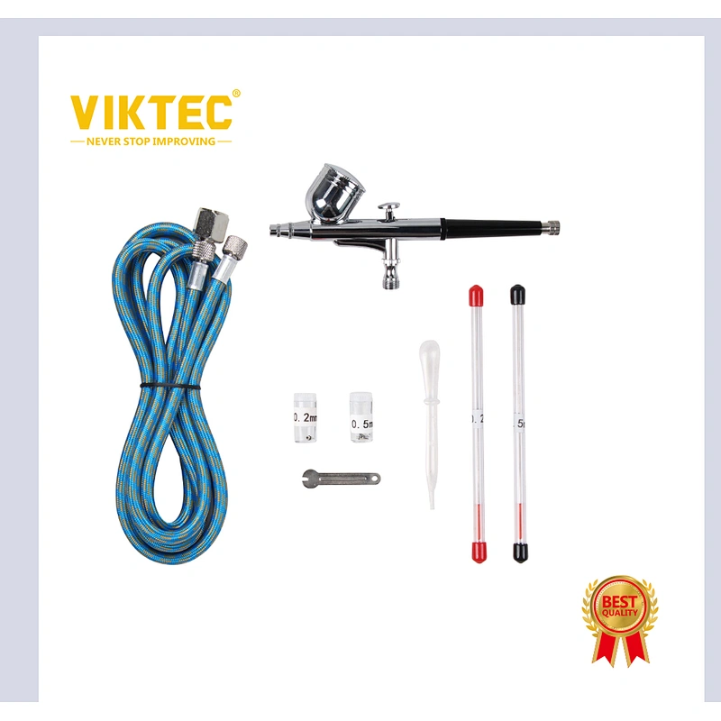 Аэрограф VIKTEC 7cc с гравитационной подачей и воздушным шлангом