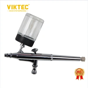 VIKTEC  9PC 7cc Spray Gun Kit Trigger Spray Gun Dual-Action Airbrush for Art, Craft, Model Paint, Cake Decorating, Tattoos with Cleaning Bottle