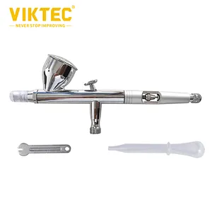 VIKTEC 9cc Gravity Dual Control Airbrush Met Micro Air Instelknop Naald