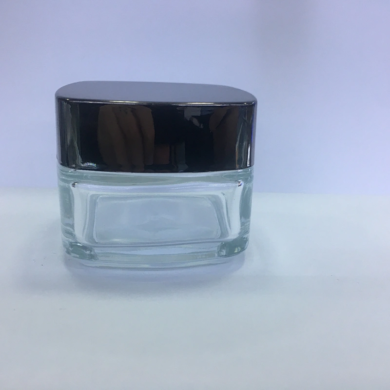 Glass Skincare Glass Cosmetic Packaging / Cosmetic Jars Packaging for Personal Care/50g jar