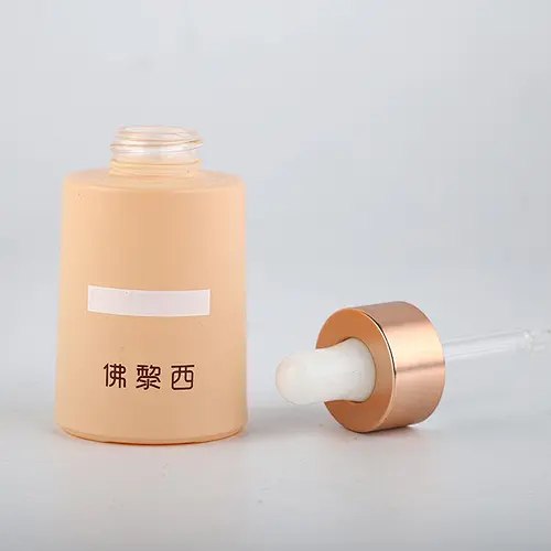 New design empty 30ml orange color essential oil glass dropper bottle
