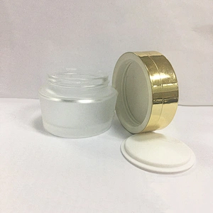 Eco Friendly Custom 50g Empty Matt Frosted Bottle Glass Face Cream Jar