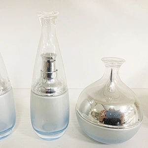 Luxury 50g 40ml 100ml 130ml cosmetic skincare set packaging  glass bottle pump body lotion bottle