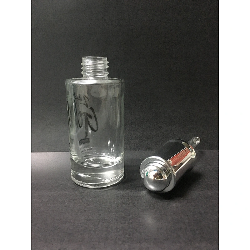 OEM Round 30ml Clear Glass Dropper Bottle Essential Oil/serum Bottles Packaging