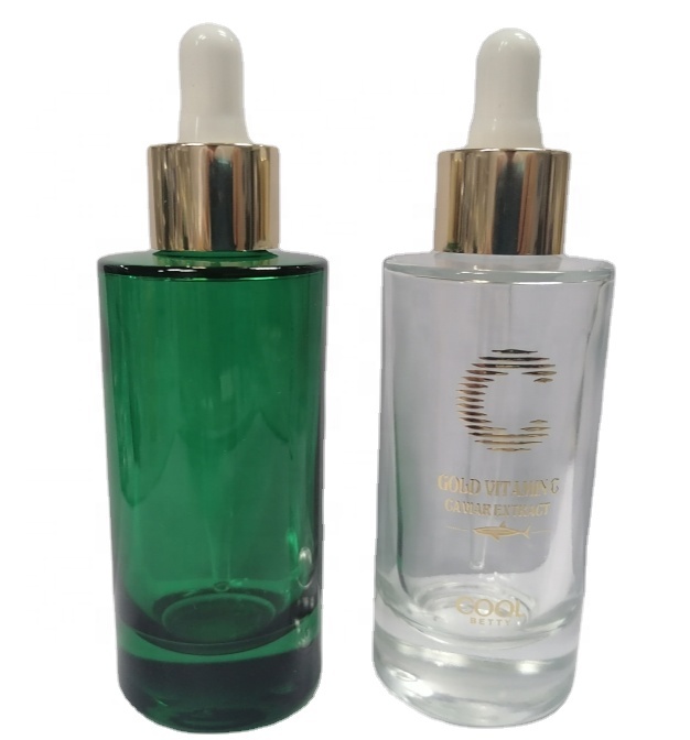 Manufacturer   Glass Dropper Bottles 50ml Fancy Dropper Bottles  packaging for oil/serum OEM with logo printed or hot foiled