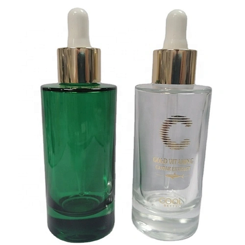 Manufacturer   Glass Dropper Bottles 50ml Fancy Dropper Bottles  packaging for oil/serum OEM with logo printed or hot foiled