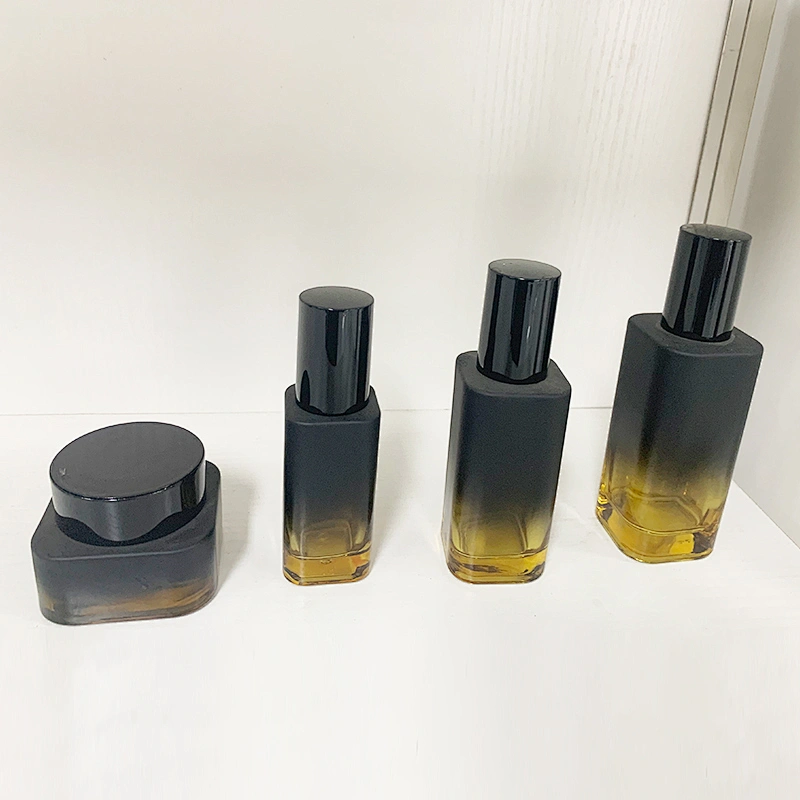Empty 40ml 80ml110mlGlass Liquid Cosmetic Container Bottle Cream Lotion Bottle Set 50g