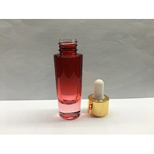 Customized Empty Frosted/Painted Glass cylinder Dropper Bottles 30ml, Fancy Dropper Bottles packaging for oil/serum, OEM order