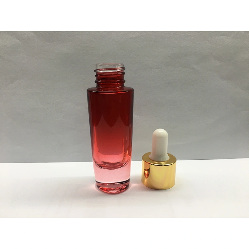 Customized Empty Frosted/Painted Glass cylinder Dropper Bottles 30ml, Fancy Dropper Bottles packaging for oil/serum, OEM order