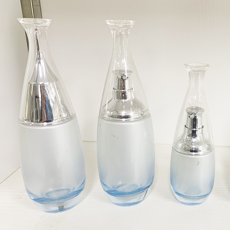Luxury 50g 40ml 100ml 130ml cosmetic skincare set packaging  glass bottle pump body lotion bottle