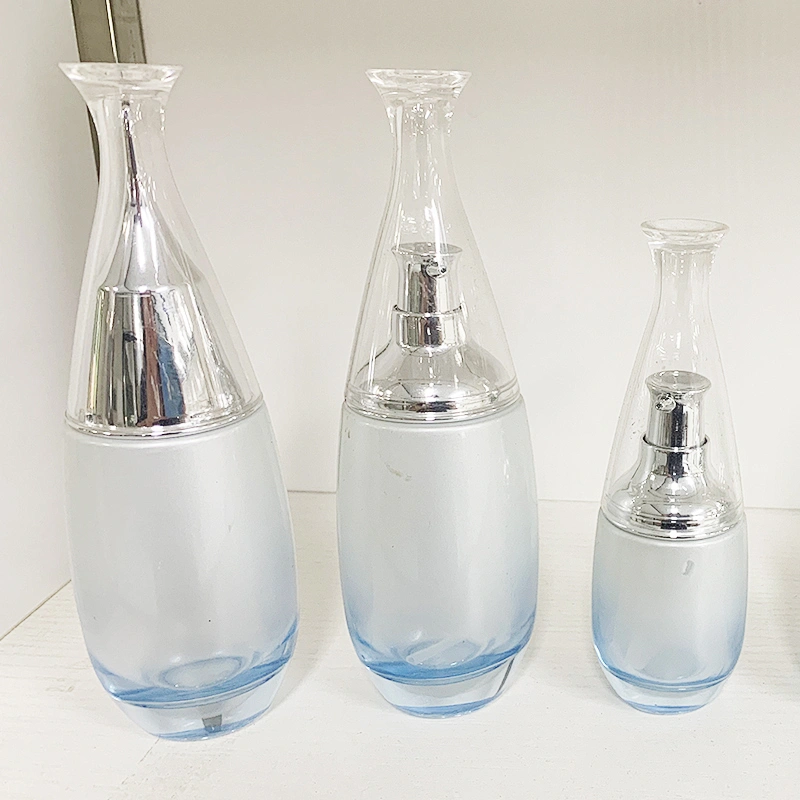 Luxury 50g 40ml 100ml 130ml cosmetic skincare set packaging  glass bottle pump body lotion bottle
