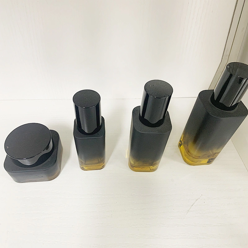 Empty 40ml 80ml110mlGlass Liquid Cosmetic Container Bottle Cream Lotion Bottle Set 50g