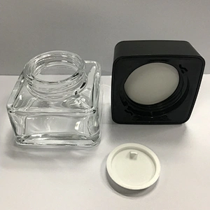 Glass Skincare Glass Cosmetic Packaging / Cosmetic Jars Packaging for Personal Care/50g jar