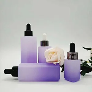 Wholesale  Empty Glass Dropper Bottles 30ml 50ml 75m Dropper Bottles packaging for oil/serum OEM with logo printed or hot foiled
