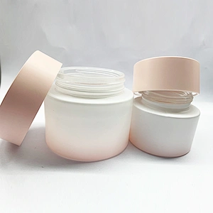 Wholesale glass custom logo empty cosmetic cream jars with cheap price