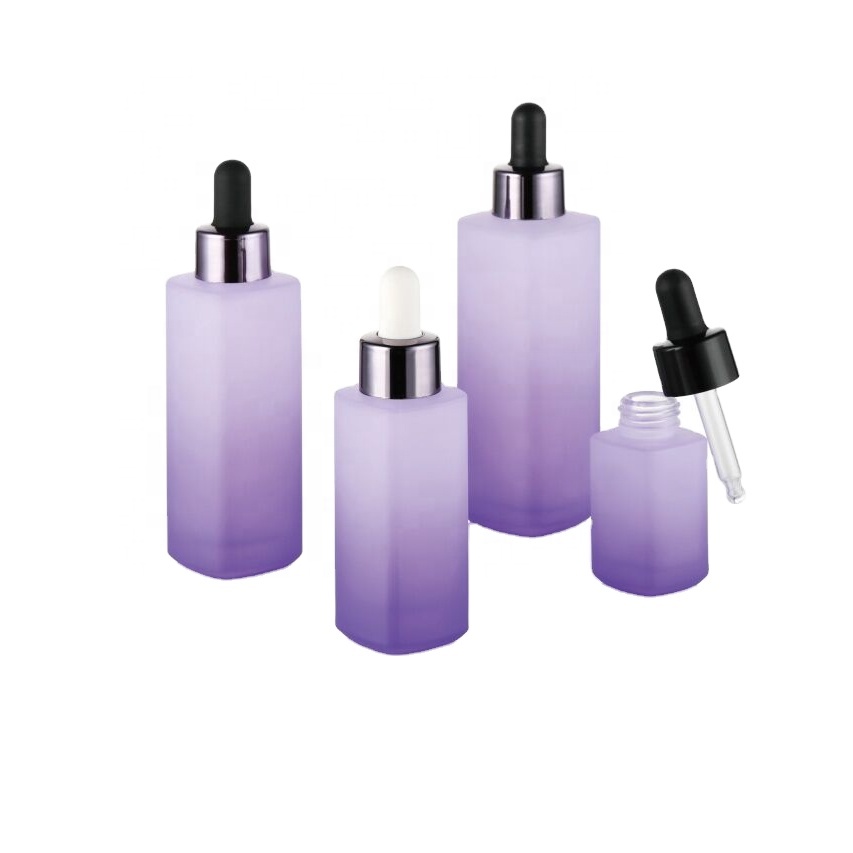 Wholesale  Empty Glass Dropper Bottles 30ml 50ml 75m Dropper Bottles packaging for oil/serum OEM with logo printed or hot foiled