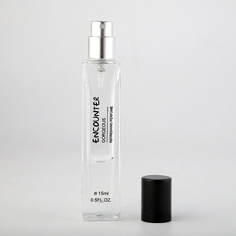 Travel size Empty 15ml Glass Perfume Bottle with Atomizer Fine Mist spray pump