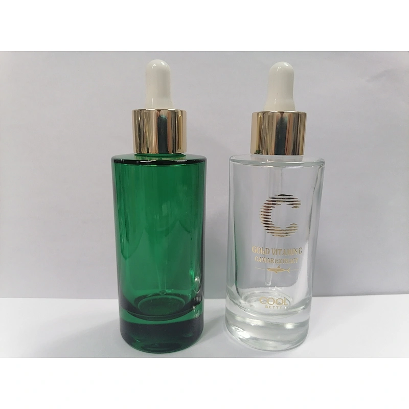 Manufacturer   Glass Dropper Bottles 50ml Fancy Dropper Bottles  packaging for oil/serum OEM with logo printed or hot foiled
