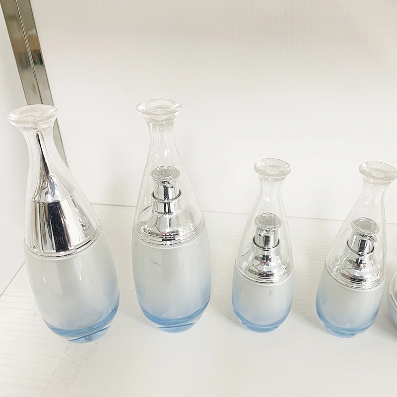 Luxury 50g 40ml 100ml 130ml cosmetic skincare set packaging  glass bottle pump body lotion bottle