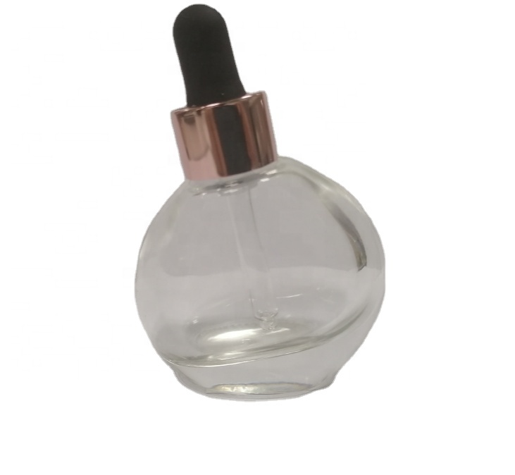 30 ml rubber head empty essential oil dropper bottle cosmetic packaging for lotion with color skin care