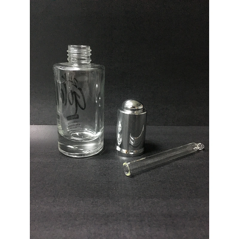 OEM Round 30ml Clear Glass Dropper Bottle Essential Oil/serum Bottles Packaging