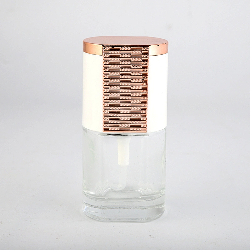Hot selling high-end 40ml clear empty liquid lotion glass foundation bottle