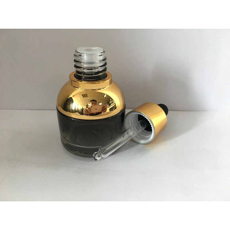 Customized Empty Frosted/Painted Glass Dropper Bottles 30ml, Fancy Dropper Bottles packaging for oil/serum
