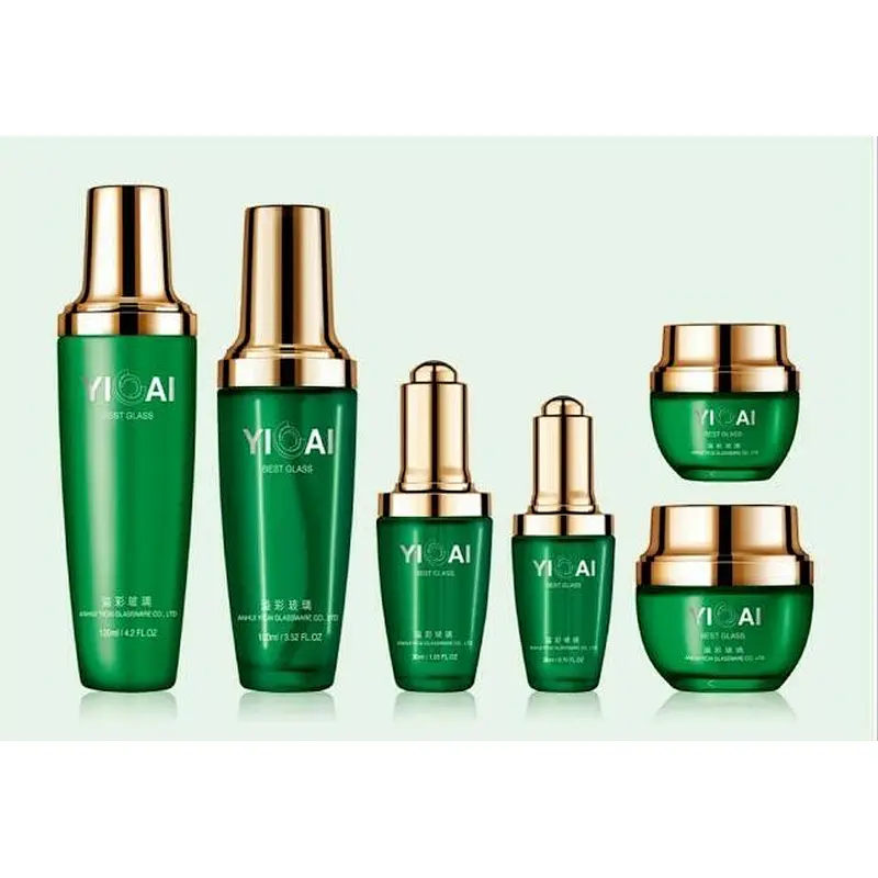 Glass Skincare Cosmetic Packaging / Cosmetic Jars Packaging for Personal Care