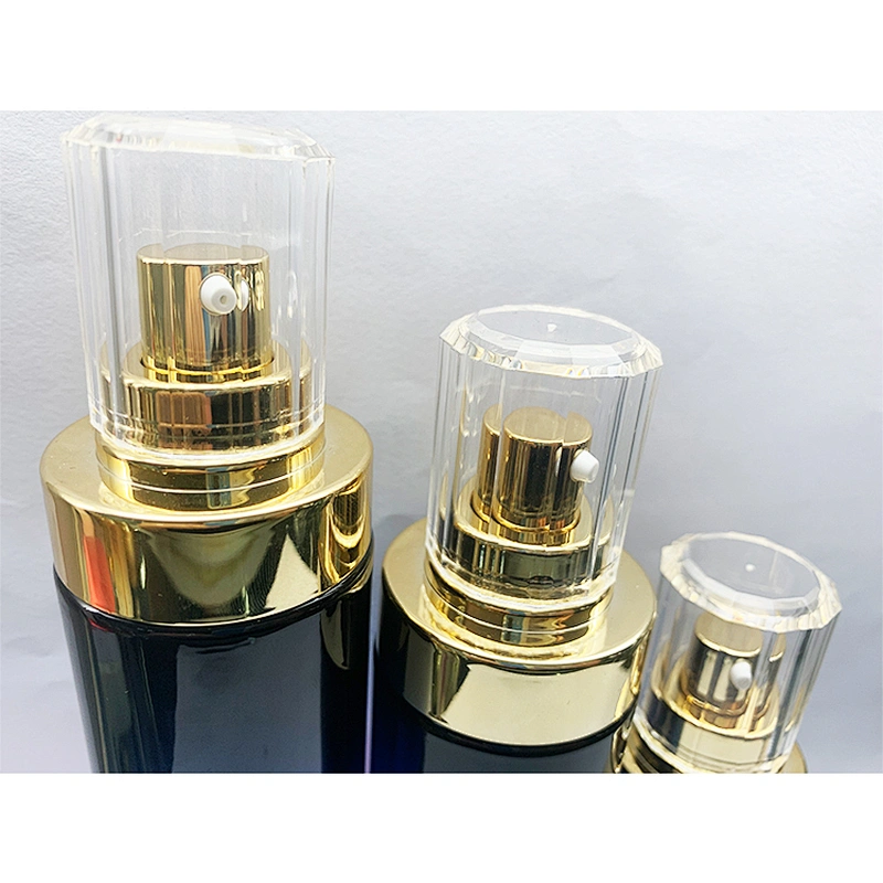 Cosmetic Packaging Sets Round Straight Shape Lotion Bottles and Cream Jar