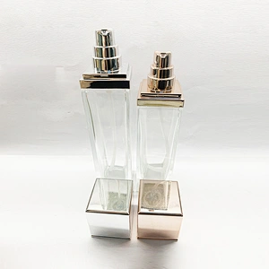 Unique Shaped  Fancy Custom Empty Mini 100ml   Glass  Bottles Transparent Customize OEM