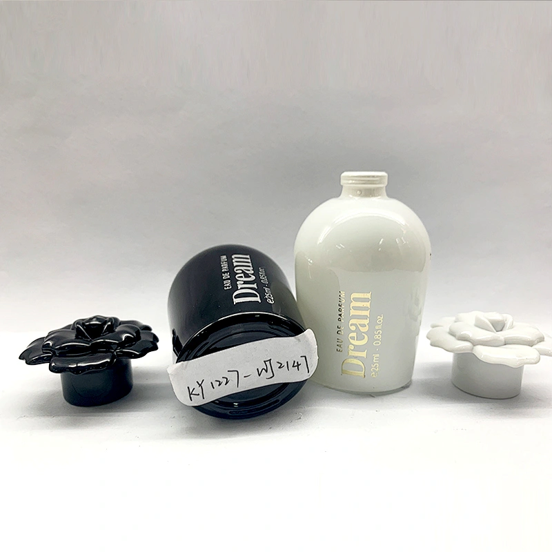 High quality refillable custom ceramic 50ML perfume glass bottle