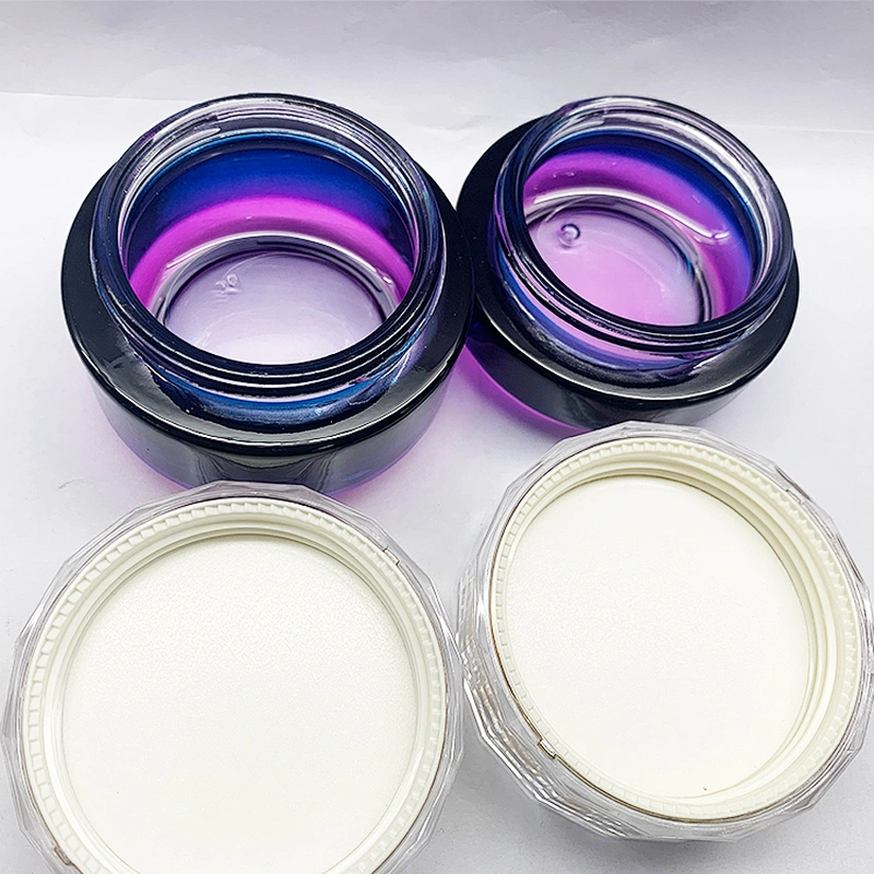 Custom Luxury Glass Cosmetic Jar for Cream with Plastic Lid