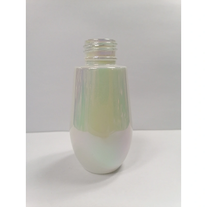 50 ml holographic empty essential oil glass packaging cosmetic press dropper bottle for serum
