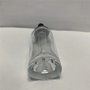 Empty triangle White Black Frosted Glass Essence Oil Cosmetic Bottle with Rubber Pipette Dropper Head