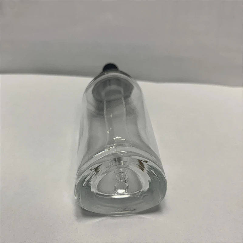 Empty triangle White Black Frosted Glass Essence Oil Cosmetic Bottle with Rubber Pipette Dropper Head