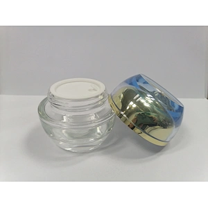 Glass Skincare Glass Cosmetic Packaging / Cosmetic Jars Packaging for Personal Care/50g jar