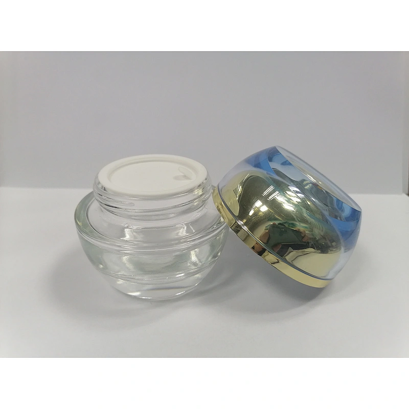 Glass Skincare Glass Cosmetic Packaging / Cosmetic Jars Packaging for Personal Care/50g jar
