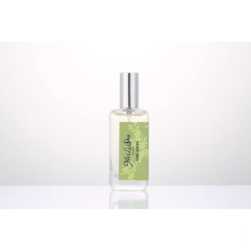 Rectangle glass perfume bottles with spray, collar and cap, 50ml perfume atomizer OEM