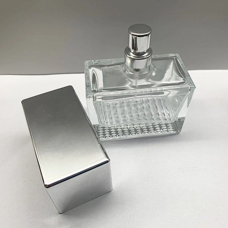 Custom Fashion Design 50ml Transparent Polished Empty Perfume Glass Bottle