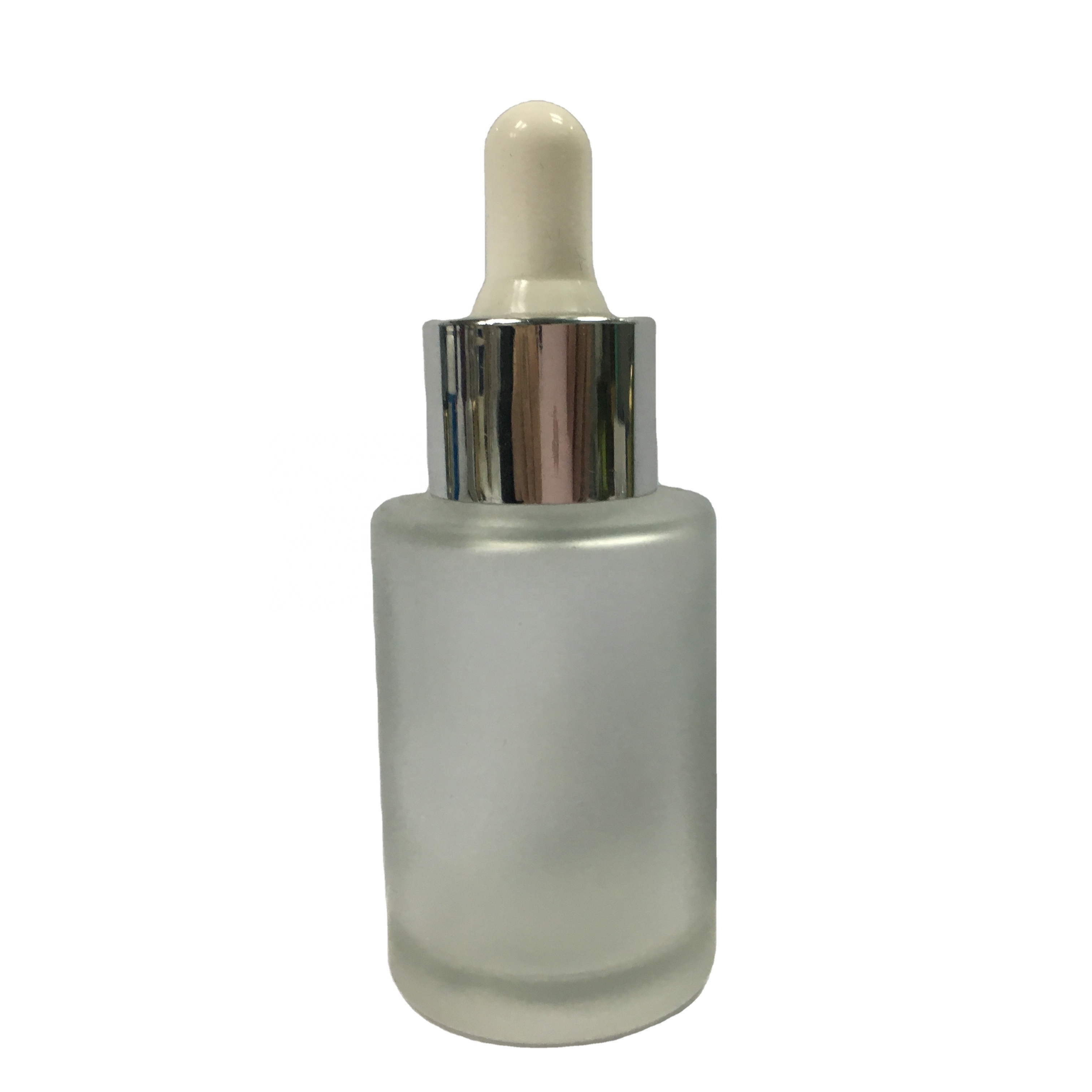 Customized Frosted/Painted Glass Cylinder Dropper Bottles 30ml, Fancy Dropper Bottles packaging for oil/serum, OEM order