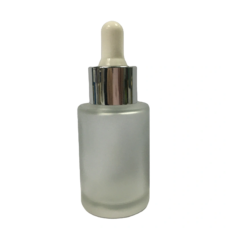 Customized Frosted/Painted Glass Cylinder Dropper Bottles 30ml, Fancy Dropper Bottles packaging for oil/serum, OEM order