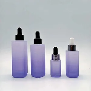 Wholesale  Empty Glass Dropper Bottles 30ml 50ml 75m Dropper Bottles packaging for oil/serum OEM with logo printed or hot foiled